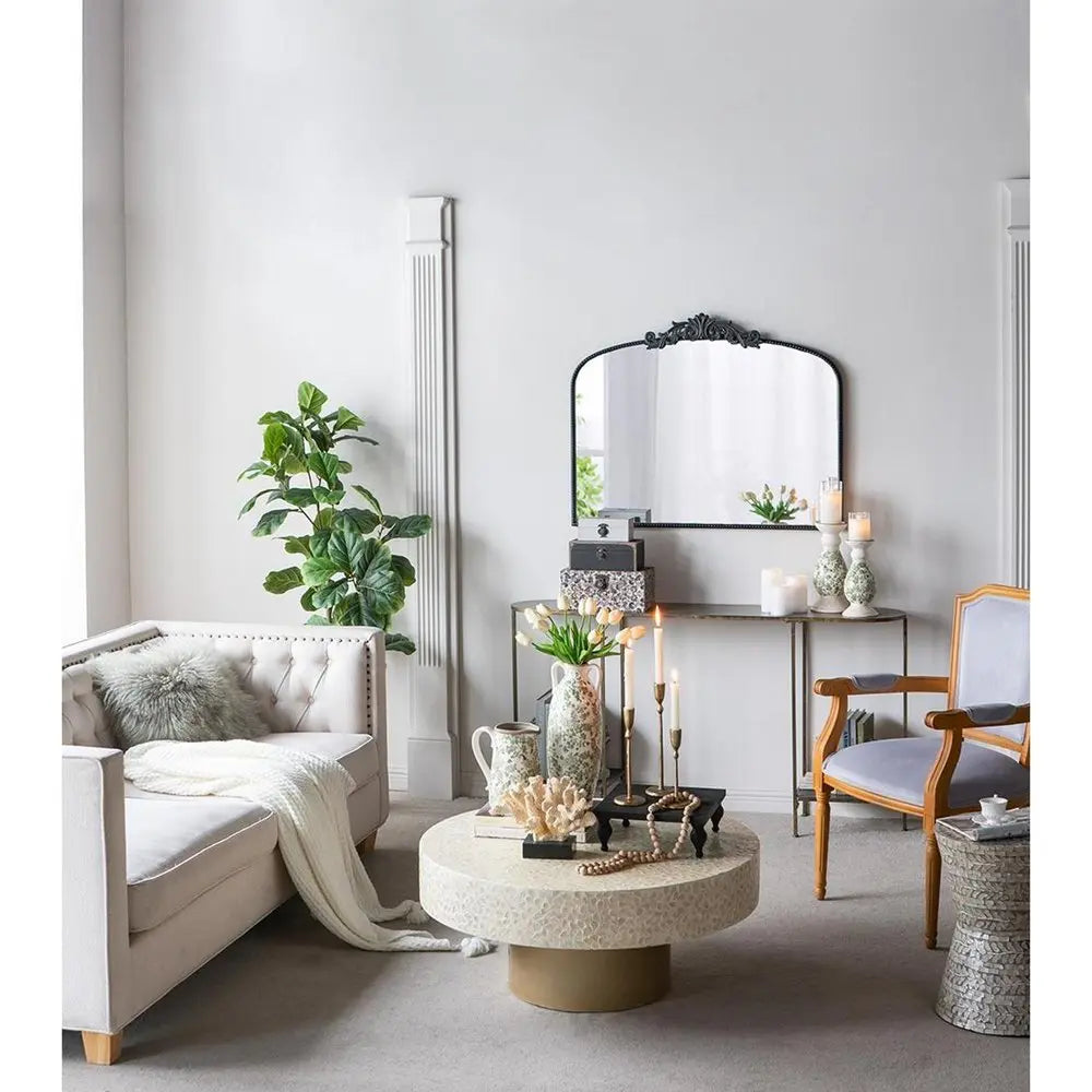 9" Green and White Leaf Round Ceramic Jug Vase With Does Not Apply - NOBLE HOME INTERIORS