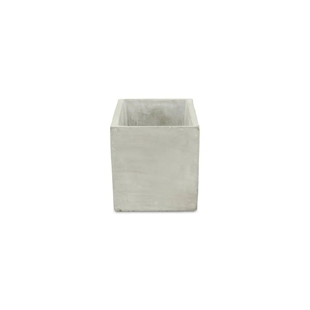 9" Light Gray Cement Indoor Outdoor Rectangular Pot Planter - NOBLE HOME INTERIORS