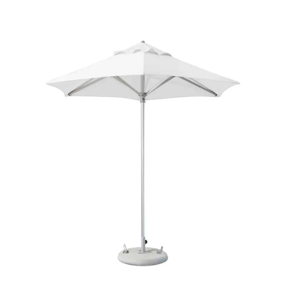 9' White Polyester Round Market Patio Umbrella - NOBLE HOME INTERIORS