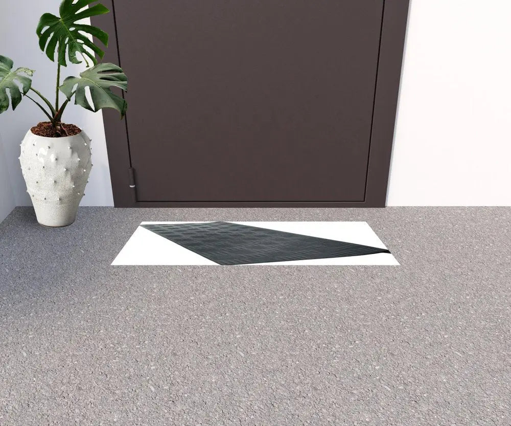 9" X 30" Black Rubber Outdoor Door Mat - NOBLE HOME INTERIORS