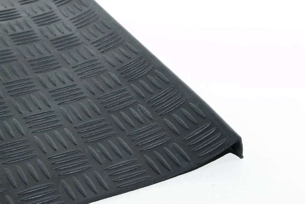 9" X 30" Black Rubber Outdoor Door Mat - NOBLE HOME INTERIORS