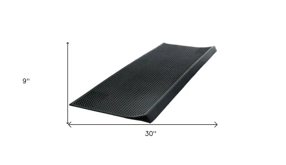 9" X 30" Black Rubber Outdoor Door Mat - NOBLE HOME INTERIORS