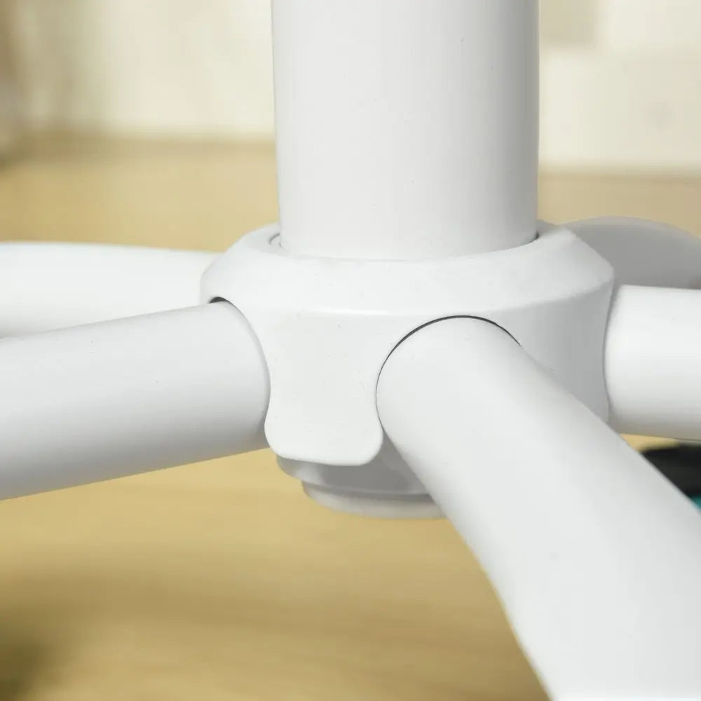 Aqua Teal Blue and White Adjustable Height Swivel Rolling Office Chair - NOBLE HOME INTERIORS