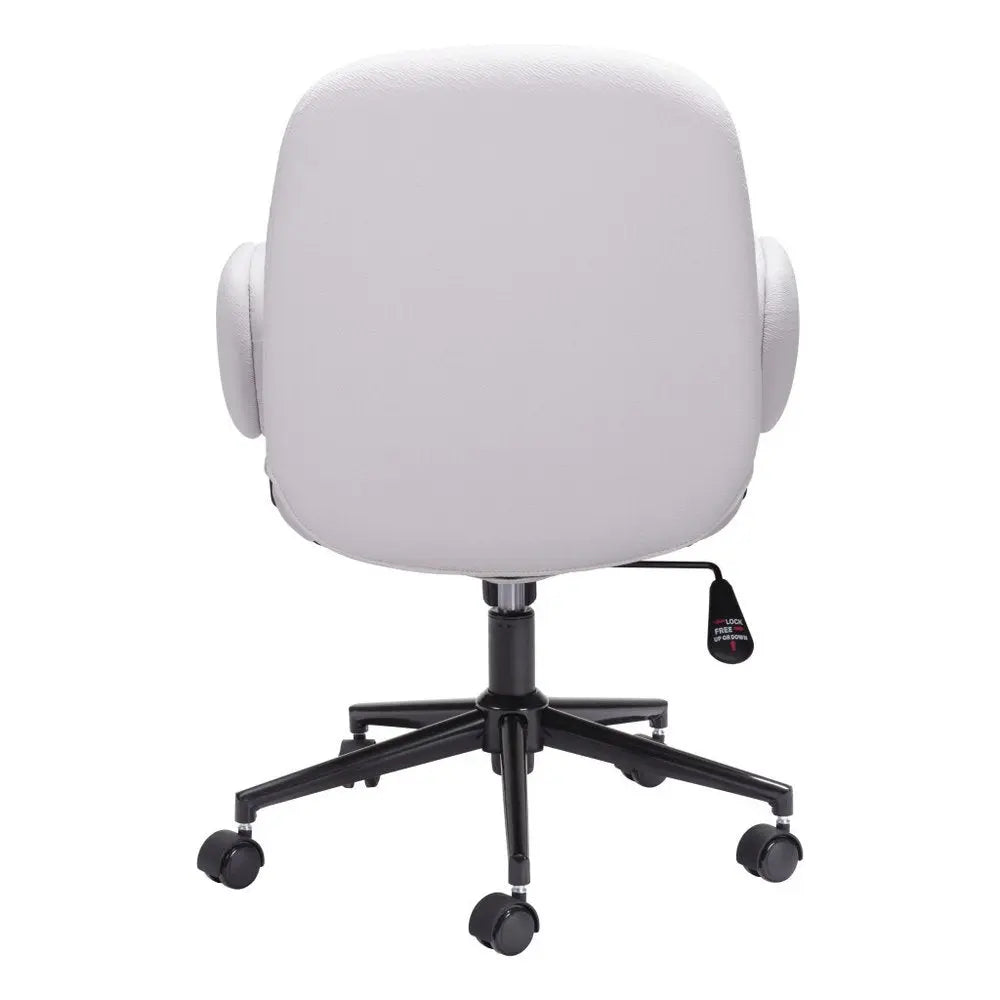 Beige and Black Adjustable Height Swivel Rolling Office Chair - NOBLE HOME INTERIORS