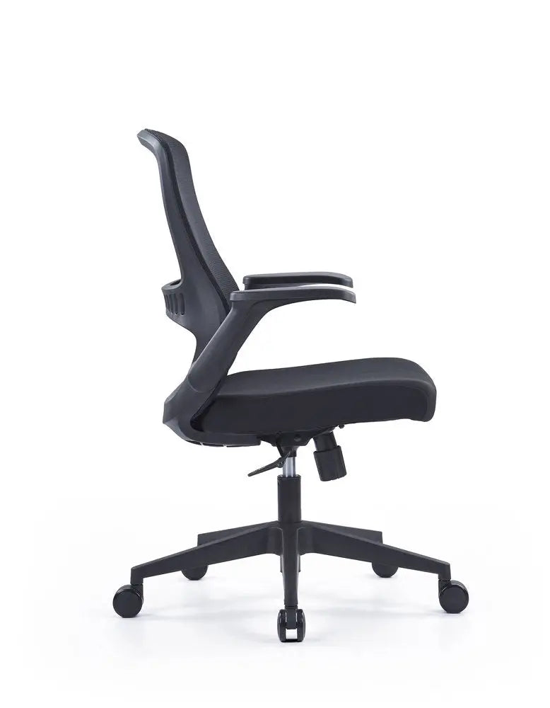 Black Adjustable Height Swivel Rolling Executive Office Chair - NOBLE HOME INTERIORS