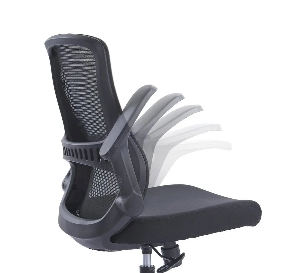 Black Adjustable Height Swivel Rolling Executive Office Chair - NOBLE HOME INTERIORS