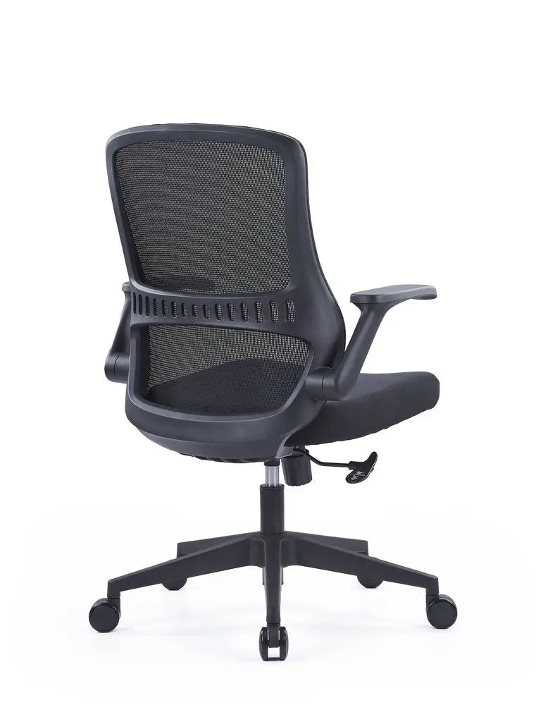 Black Adjustable Height Swivel Rolling Executive Office Chair - NOBLE HOME INTERIORS
