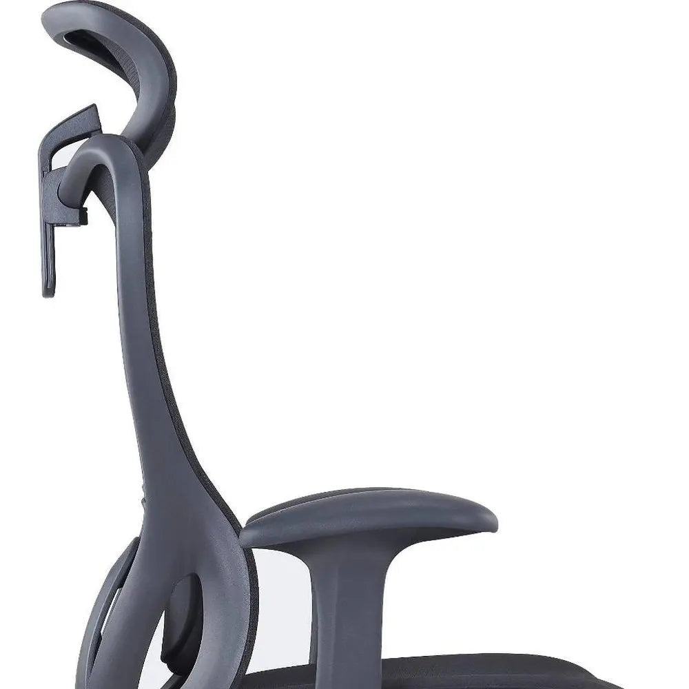 Black Adjustable Height Swivel Rolling Executive Office Chair - NOBLE HOME INTERIORS