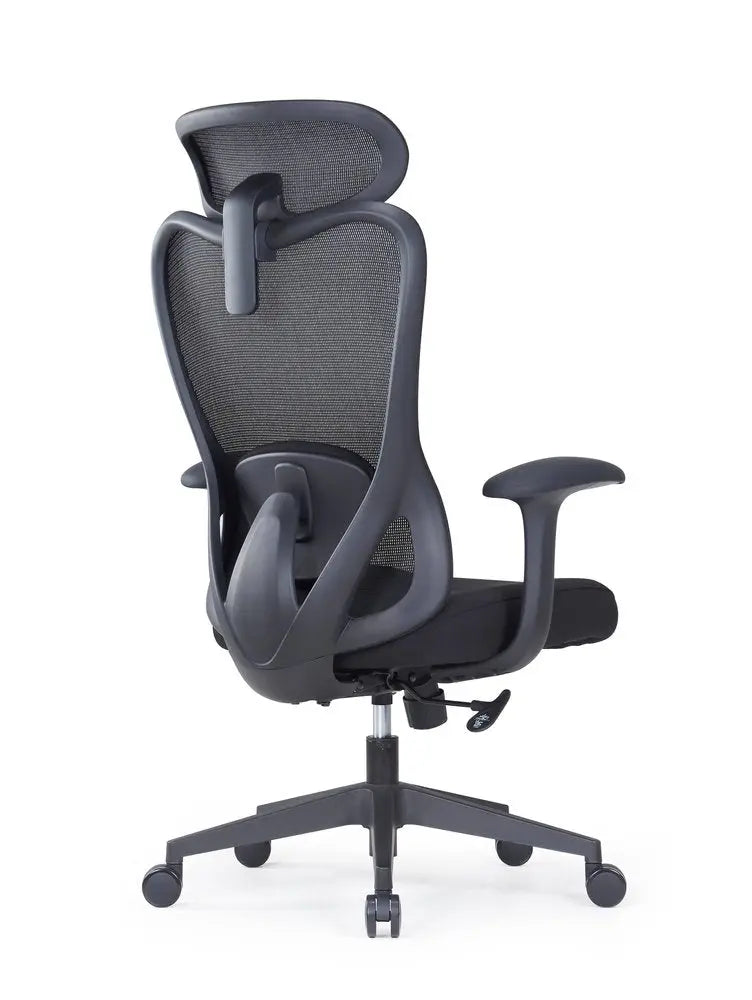Black Adjustable Height Swivel Rolling Executive Office Chair - NOBLE HOME INTERIORS
