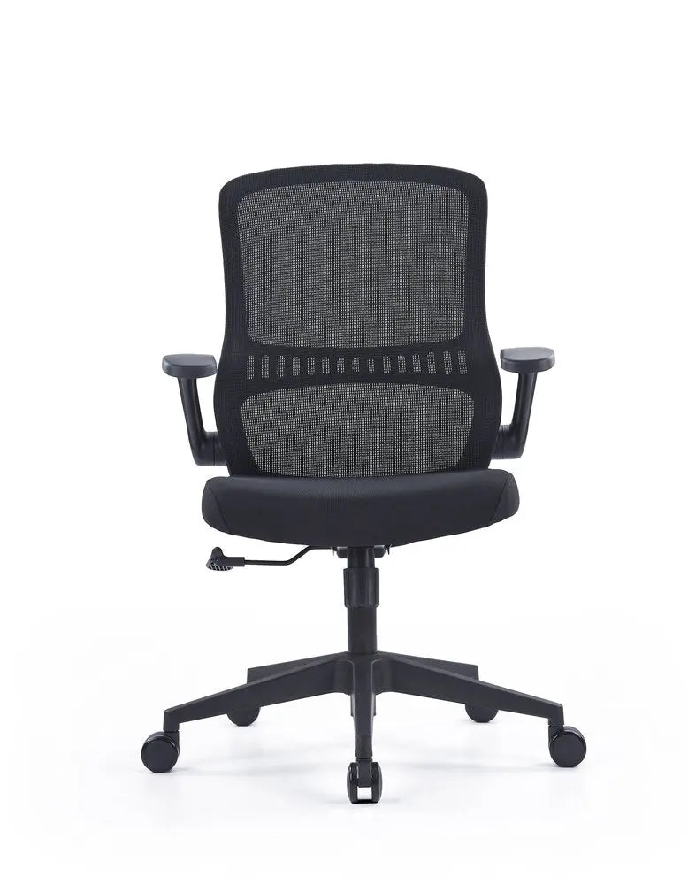 Black Adjustable Height Swivel Rolling Executive Office Chair - NOBLE HOME INTERIORS