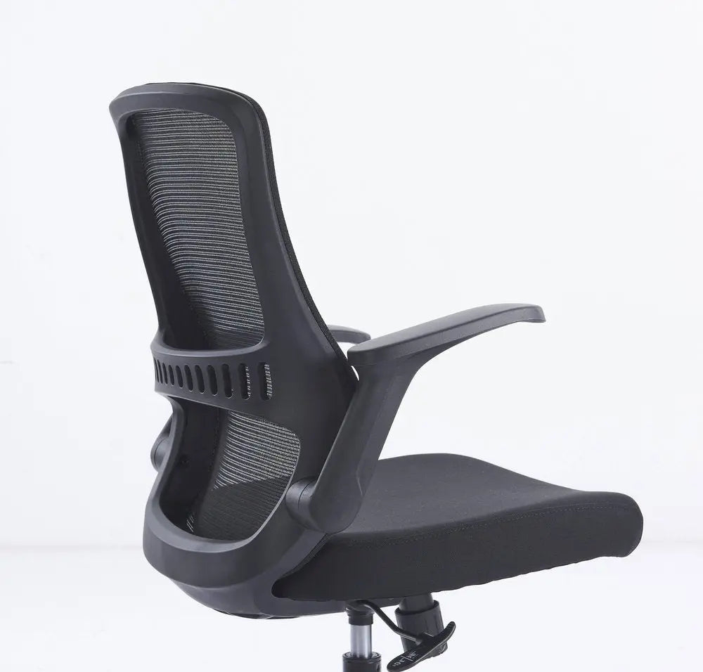 Black Adjustable Height Swivel Rolling Executive Office Chair - NOBLE HOME INTERIORS