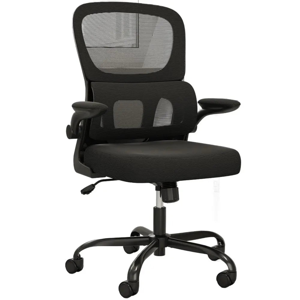 Black Adjustable Height Swivel Rolling Office Chair - NOBLE HOME INTERIORS