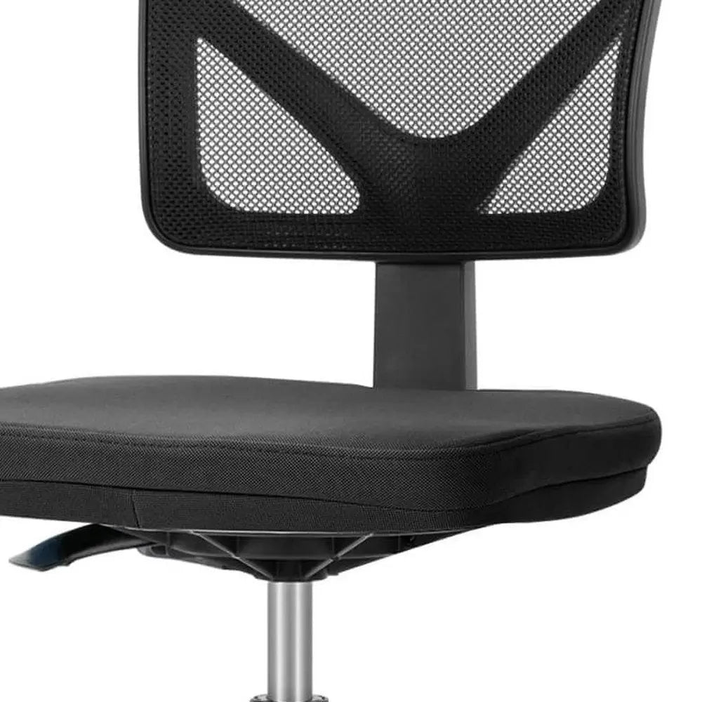 Black Adjustable Height Swivel Rolling Office Chair - NOBLE HOME INTERIORS