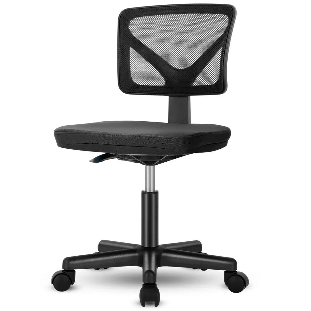 Black Adjustable Height Swivel Rolling Office Chair - NOBLE HOME INTERIORS