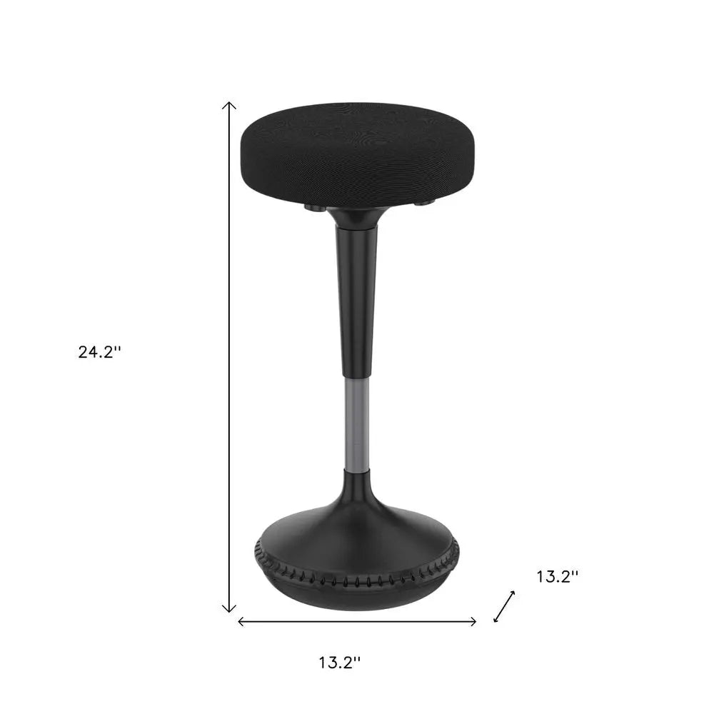 Black and Gray Adjustable Height Swivel Office Chair - NOBLE HOME INTERIORS