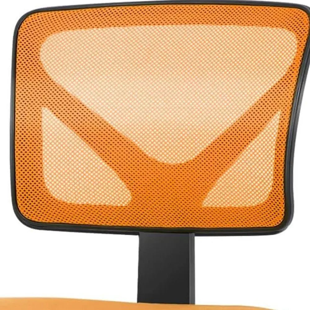 Black and Orange Adjustable Height Swivel Rolling Office Chair - NOBLE HOME INTERIORS