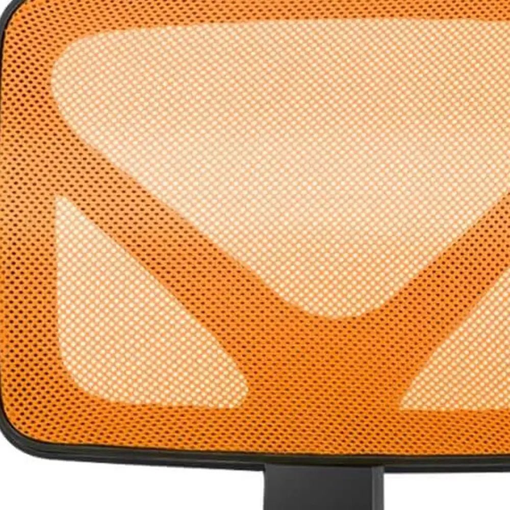 Black and Orange Adjustable Height Swivel Rolling Office Chair - NOBLE HOME INTERIORS