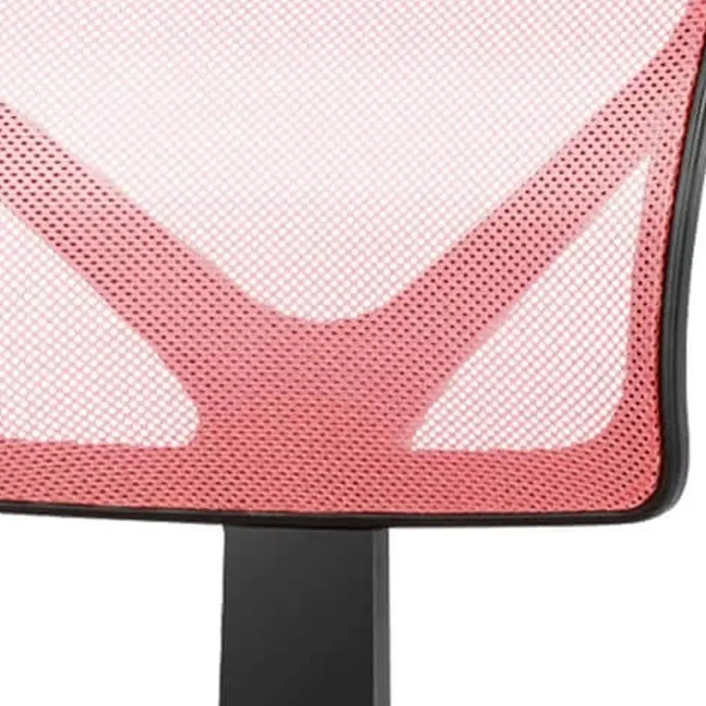 Black and Pink Adjustable Height Swivel Rolling Office Chair - NOBLE HOME INTERIORS