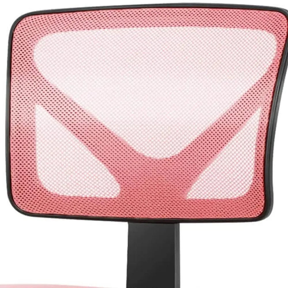 Black and Pink Adjustable Height Swivel Rolling Office Chair - NOBLE HOME INTERIORS