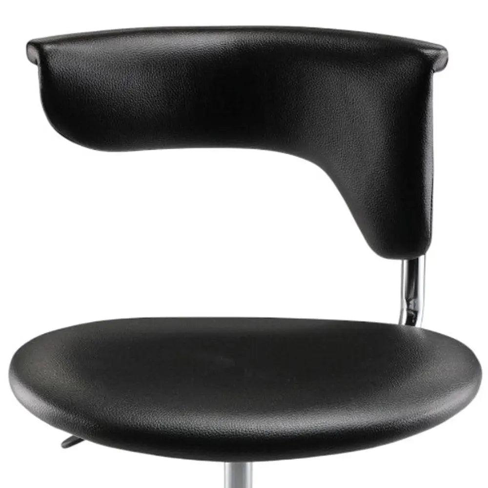 Black and Silver Adjustable Height Swivel Rolling Conference Office Chair - NOBLE HOME INTERIORS