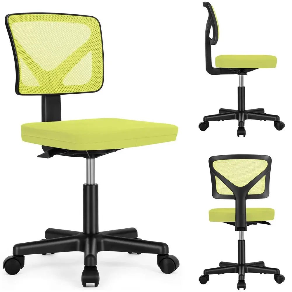 Black and Yellow Adjustable Height Swivel Rolling Office Chair - NOBLE HOME INTERIORS