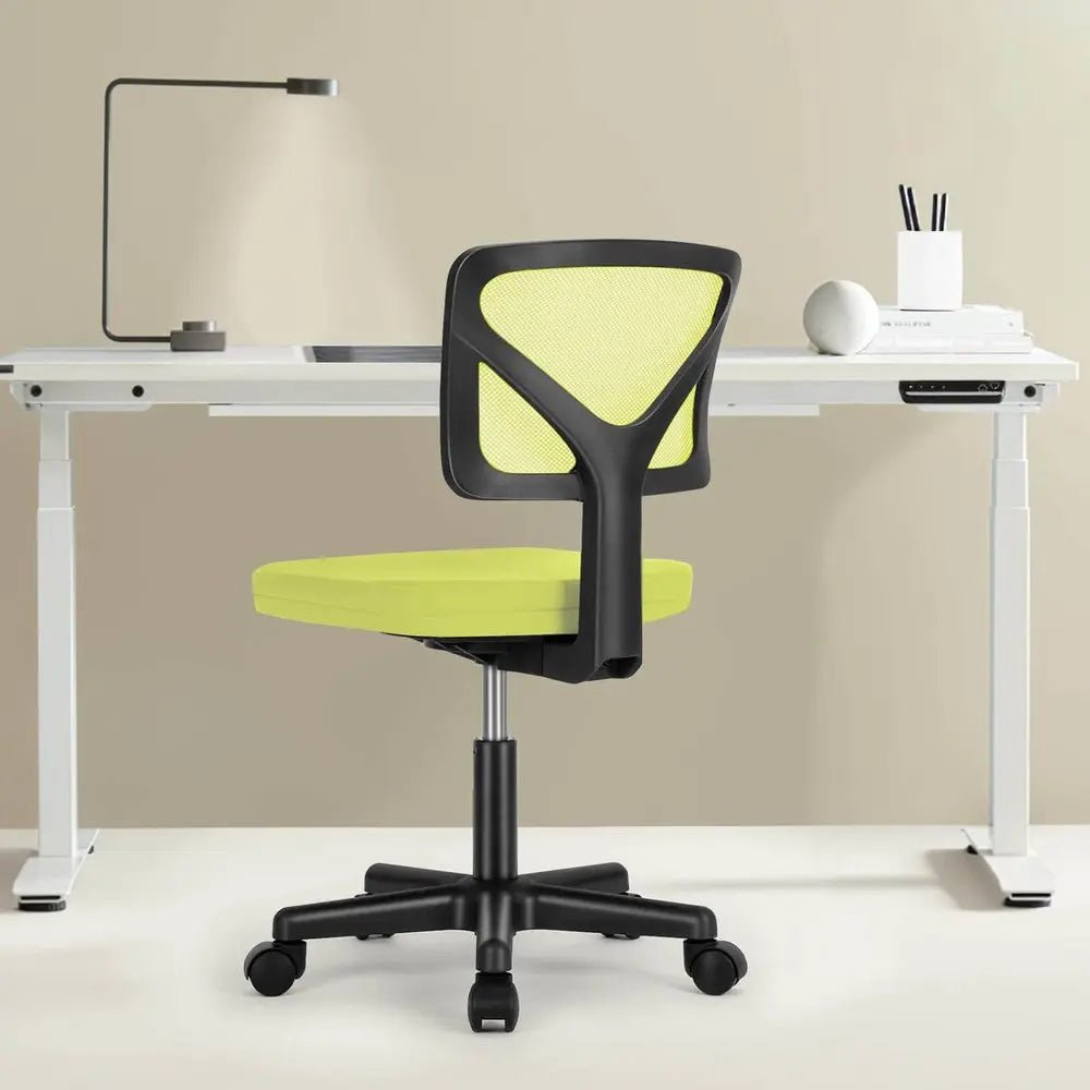Black and Yellow Adjustable Height Swivel Rolling Office Chair - NOBLE HOME INTERIORS