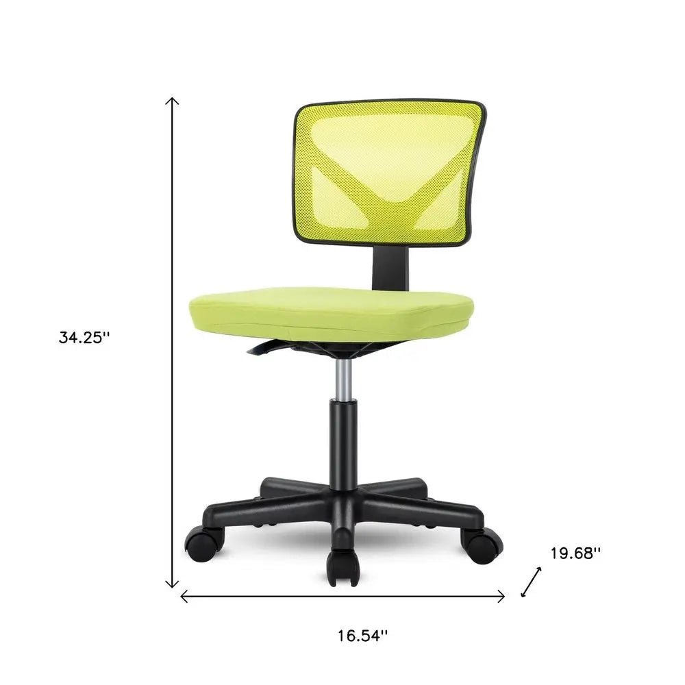 Black and Yellow Adjustable Height Swivel Rolling Office Chair - NOBLE HOME INTERIORS
