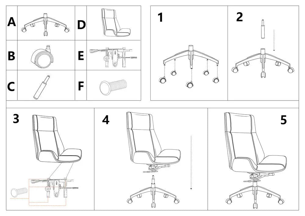 Black Rosewood and Silver Adjustable Height Swivel Rolling Executive Office Chair - NOBLE HOME INTERIORS
