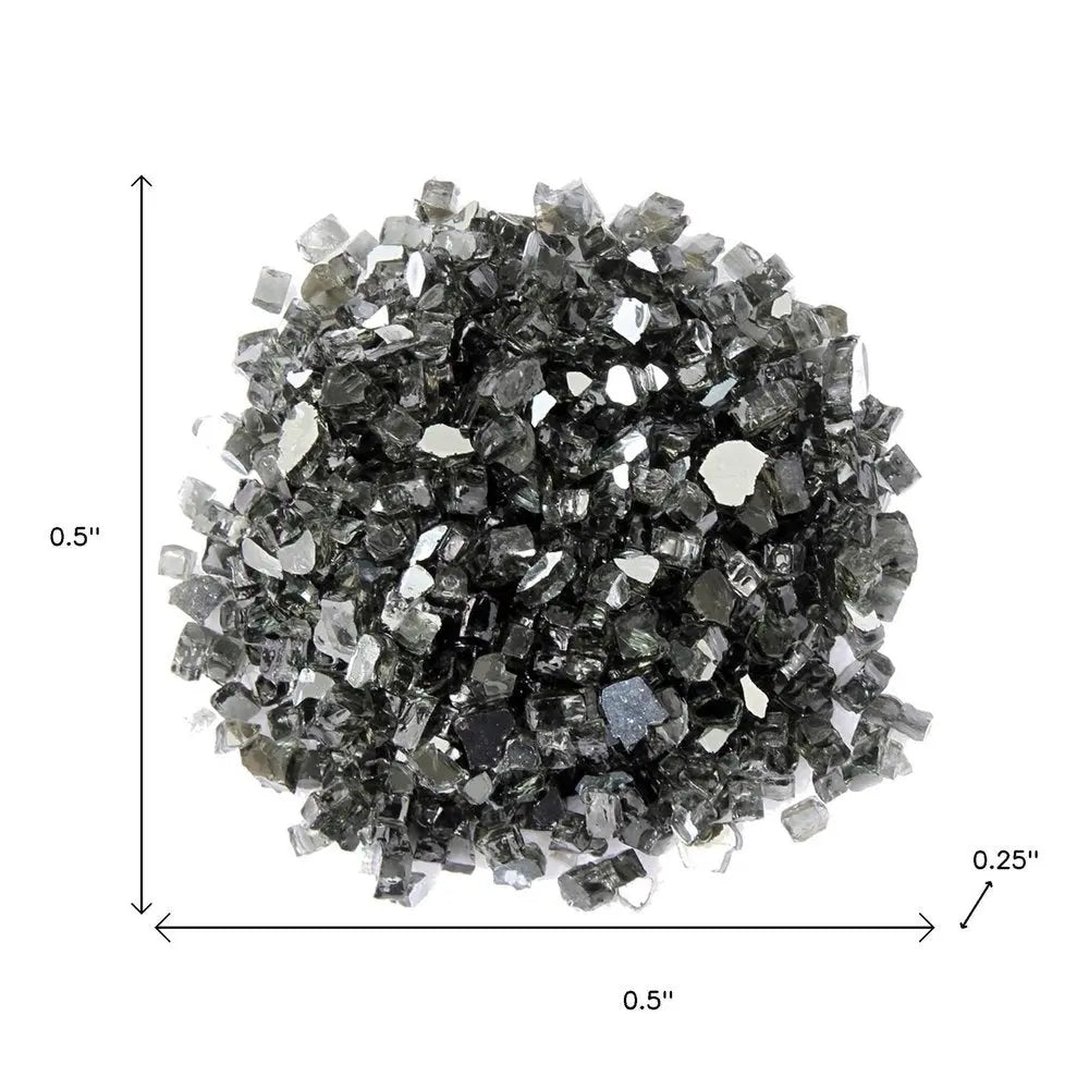 Black Round Reflective Fire Pit Glass - NOBLE HOME INTERIORS