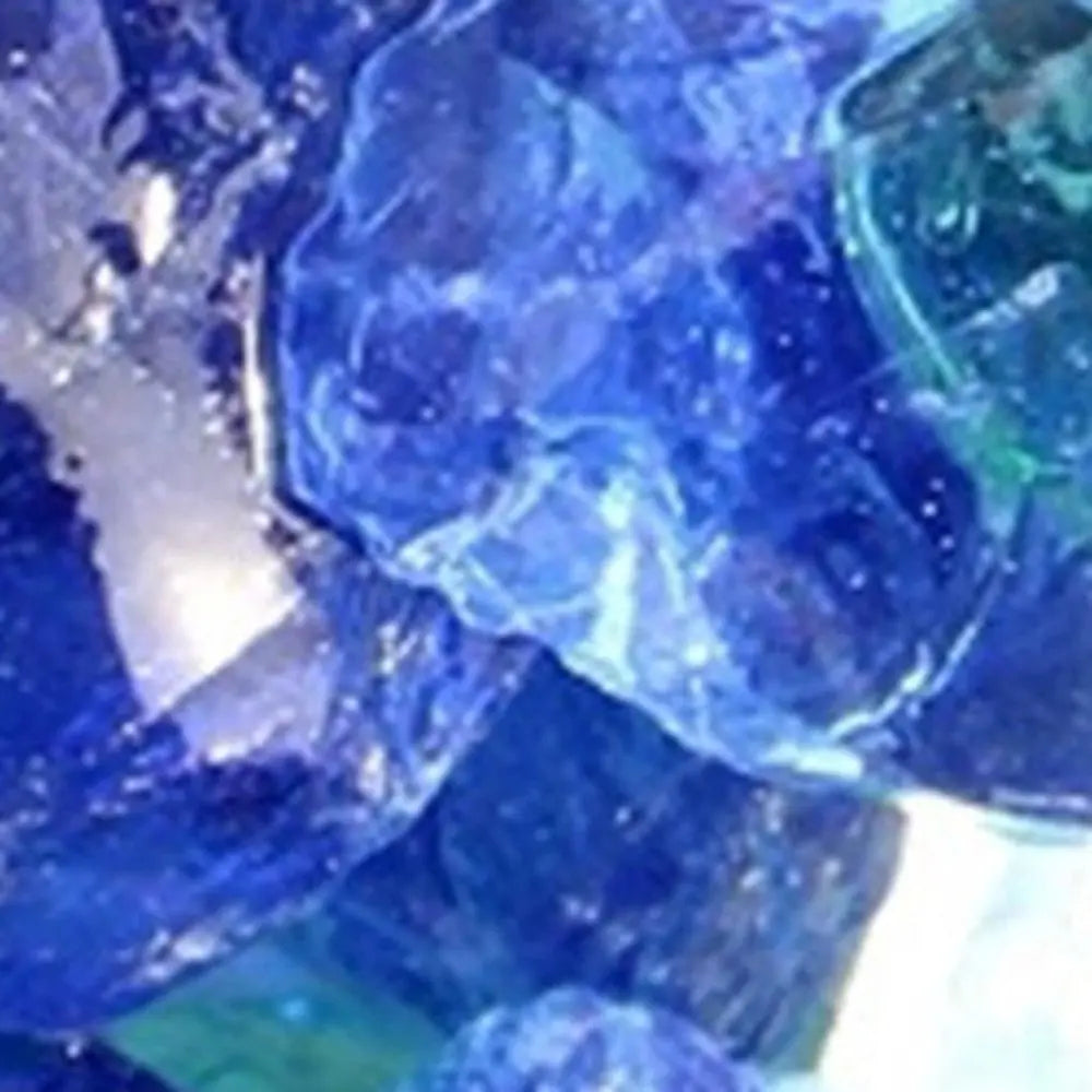 Blue And Green Round Reflective Fire Pit Glass - NOBLE HOME INTERIORS