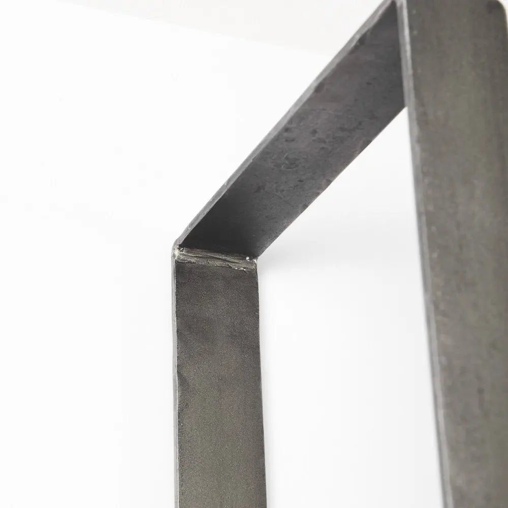 Brown Nickel and Solid Wood Six Tier Bookcase - NOBLE HOME INTERIORS