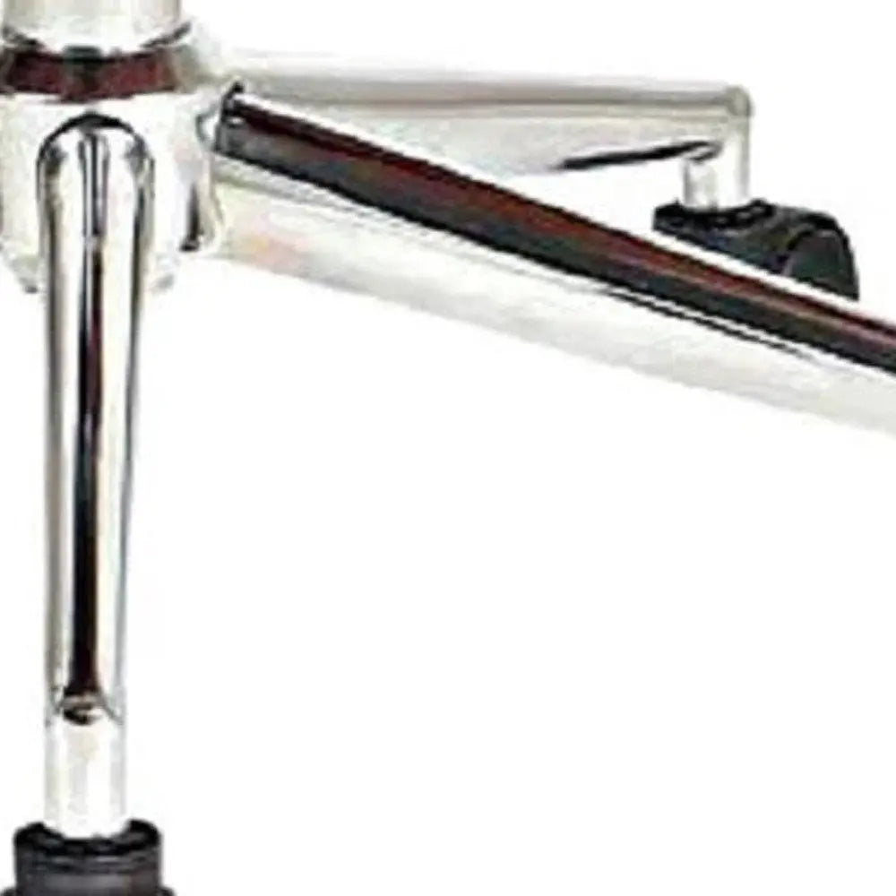 Brown White and Silver Adjustable Height Swivel Rolling Office Chair - NOBLE HOME INTERIORS