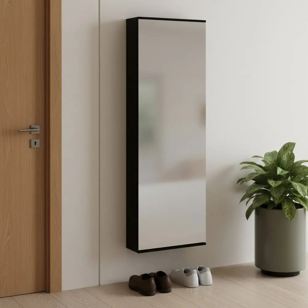 Dark Brown Ten Pair Wall Mounted WoodShoe Rack - NOBLE HOME INTERIORS