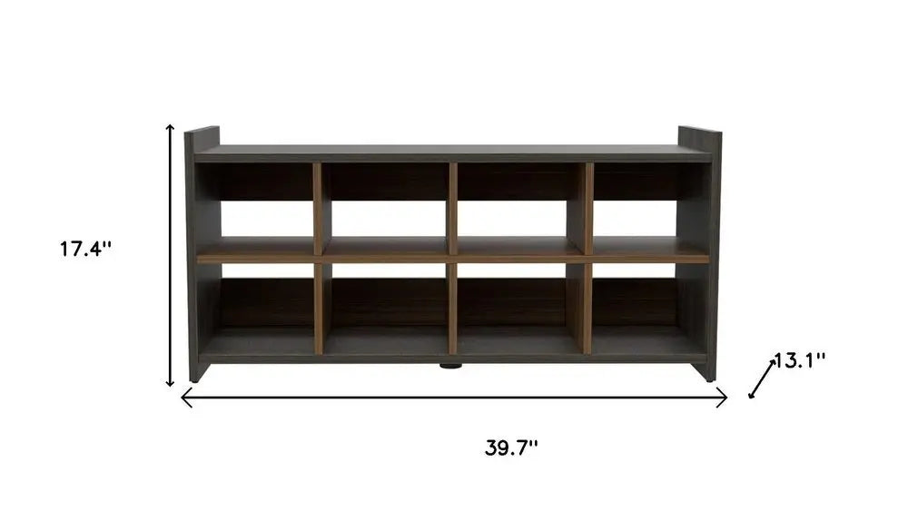 Dark Brown Ten Pair WoodShoe Rack - NOBLE HOME INTERIORS