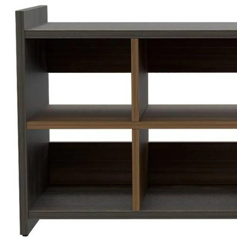 Dark Brown Ten Pair WoodShoe Rack - NOBLE HOME INTERIORS