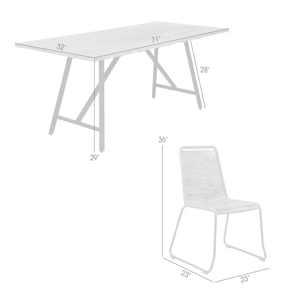 Five Piece Brown and Black Solid Wood Dining Set with Four Chairs - NOBLE HOME INTERIORS