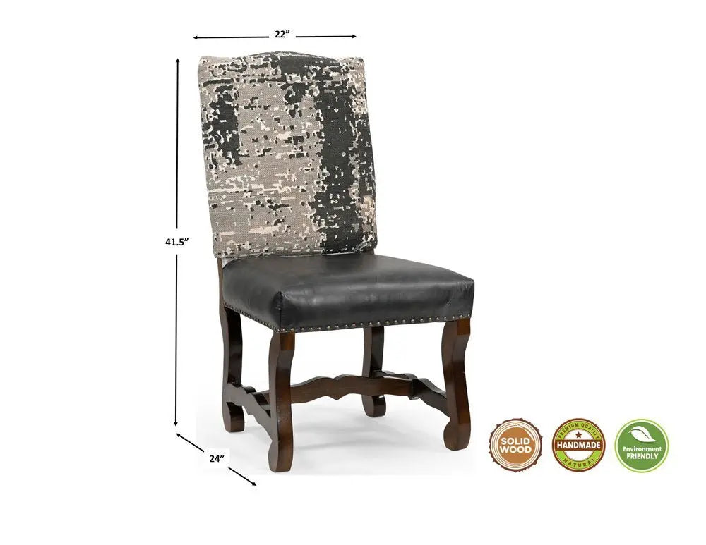 Five Piece Brown Round Solid Wood Dining Set with Four Chairs - NOVA HOME FURNITURE