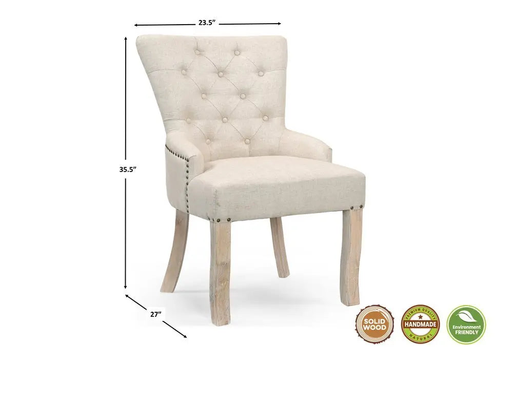 Five Piece Brown Round Solid Wood Dining Set with Four Chairs - NOVA HOME FURNITURE