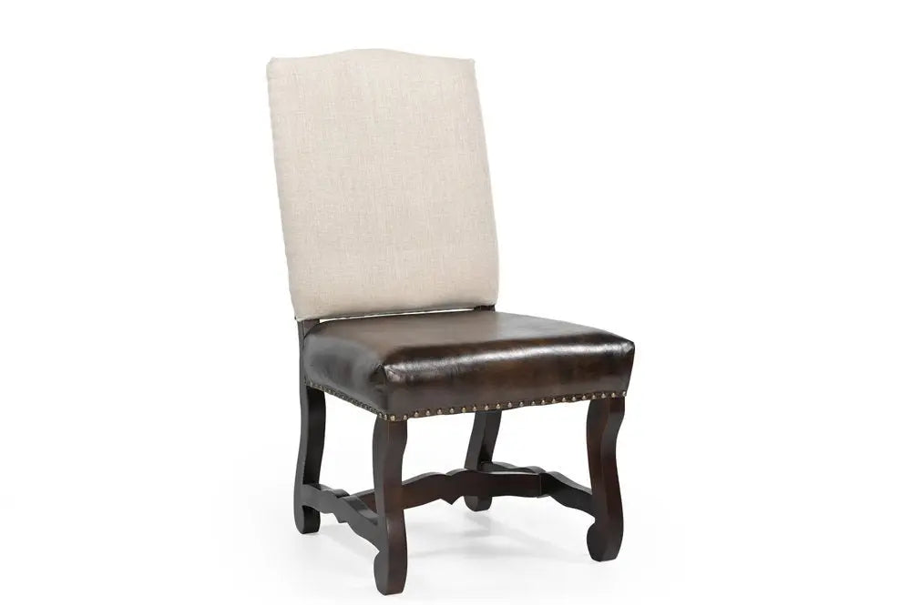 Five Piece Brown Round Solid Wood Dining Set with Four Chairs - NOVA HOME FURNITURE