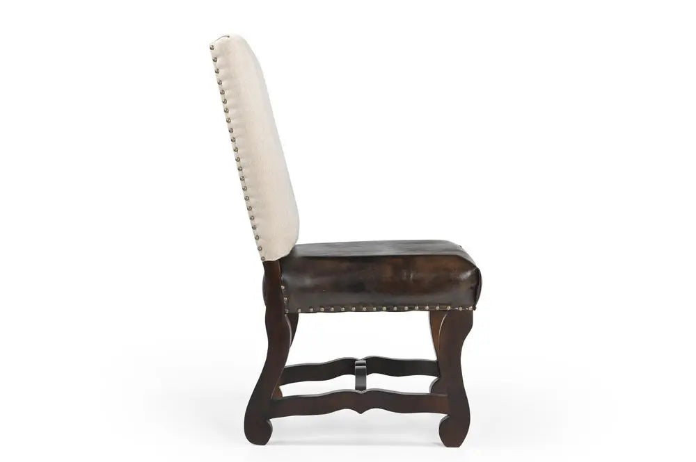 Five Piece Brown Round Solid Wood Dining Set with Four Chairs - NOVA HOME FURNITURE