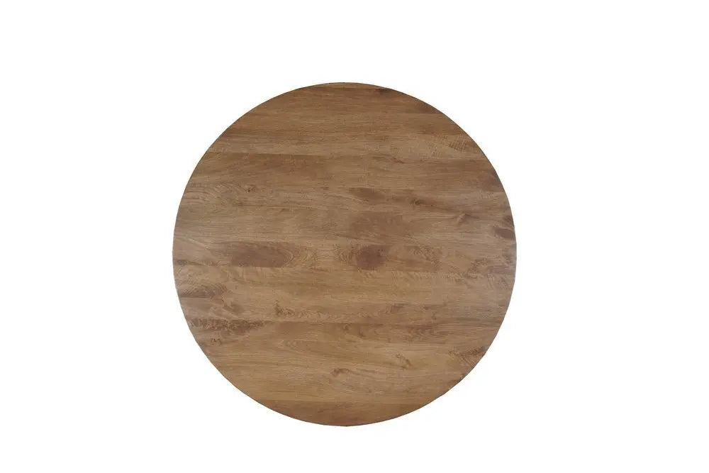 Five Piece Brown Round Solid Wood Dining Set with Four Chairs - NOVA HOME FURNITURE