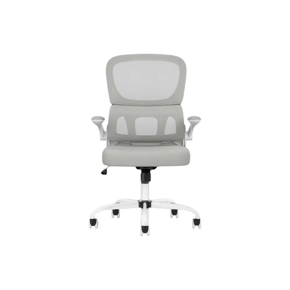 Gray Adjustable Height Swivel Rolling Gaming Chair - NOBLE HOME INTERIORS