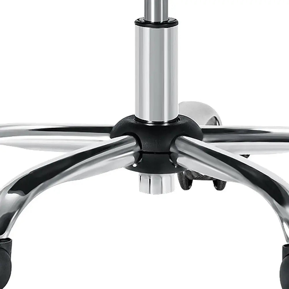 Gray and Silver Adjustable Height Swivel Rolling Office Chair - NOBLE HOME INTERIORS