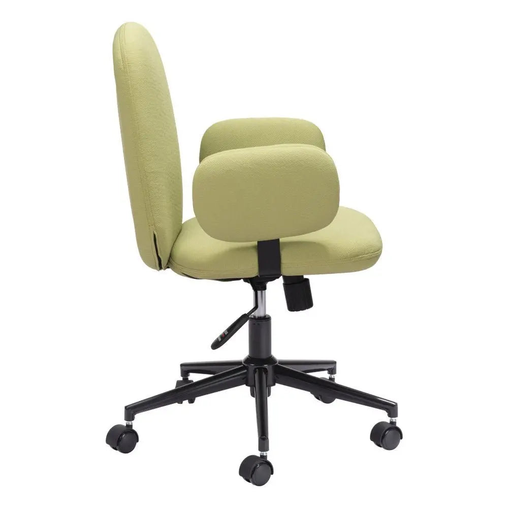 Green and Black Adjustable Height Swivel Rolling Office Chair - NOBLE HOME INTERIORS