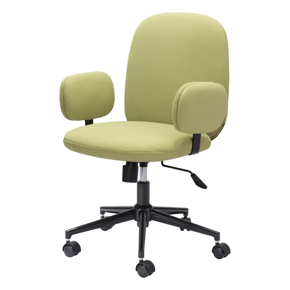 Green and Black Adjustable Height Swivel Rolling Office Chair - NOBLE HOME INTERIORS