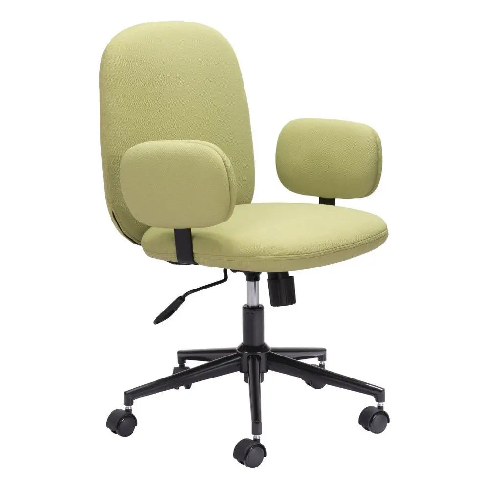 Green and Black Adjustable Height Swivel Rolling Office Chair - NOBLE HOME INTERIORS