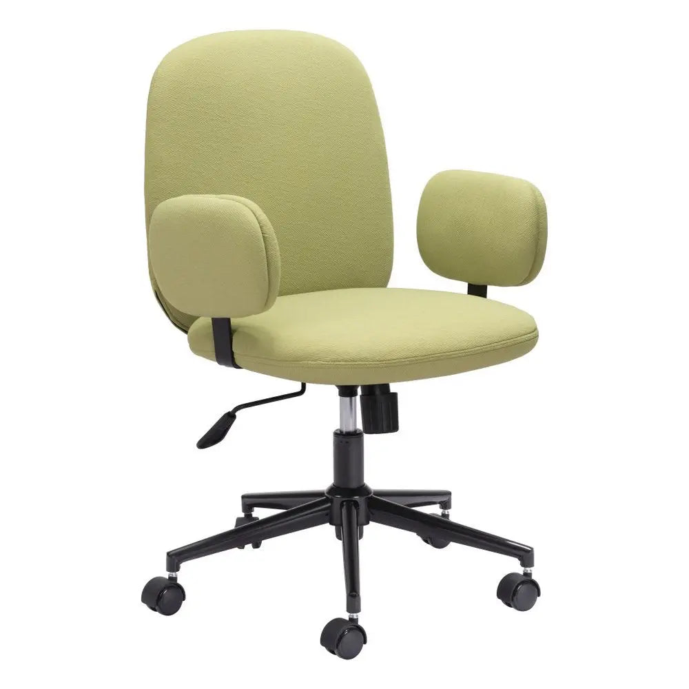 Green and Black Adjustable Height Swivel Rolling Office Chair - NOBLE HOME INTERIORS