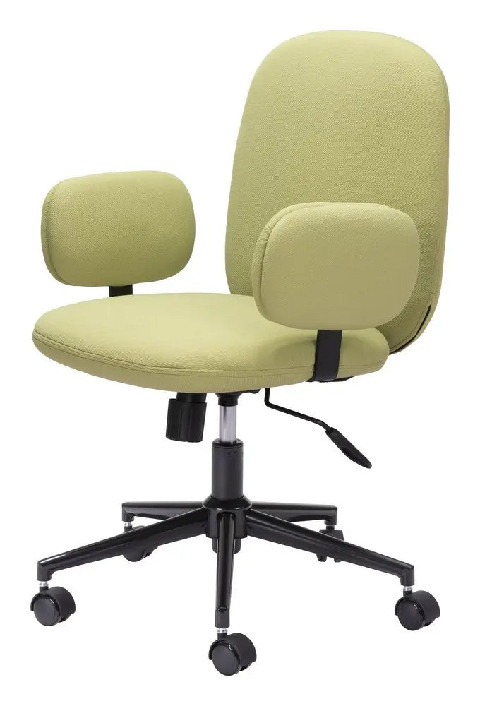 Green and Black Adjustable Height Swivel Rolling Office Chair - NOBLE HOME INTERIORS