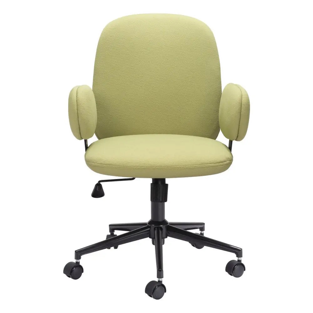 Green and Black Adjustable Height Swivel Rolling Office Chair - NOBLE HOME INTERIORS