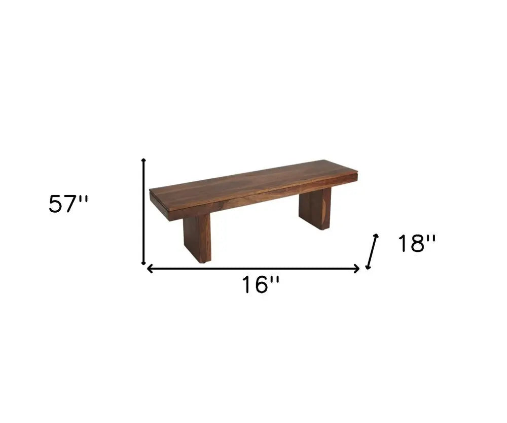 Modern Chunky Solid Wood Bench - NOBLE HOME INTERIORS